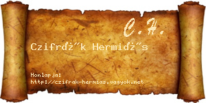 Czifrák Hermiás névjegykártya